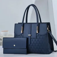 Hot Sale Of The Season New Fashionable PU Women's Handbag Set Crossbody Stylish Shoulder Bag Polyester Lining Medium Hardness Zi