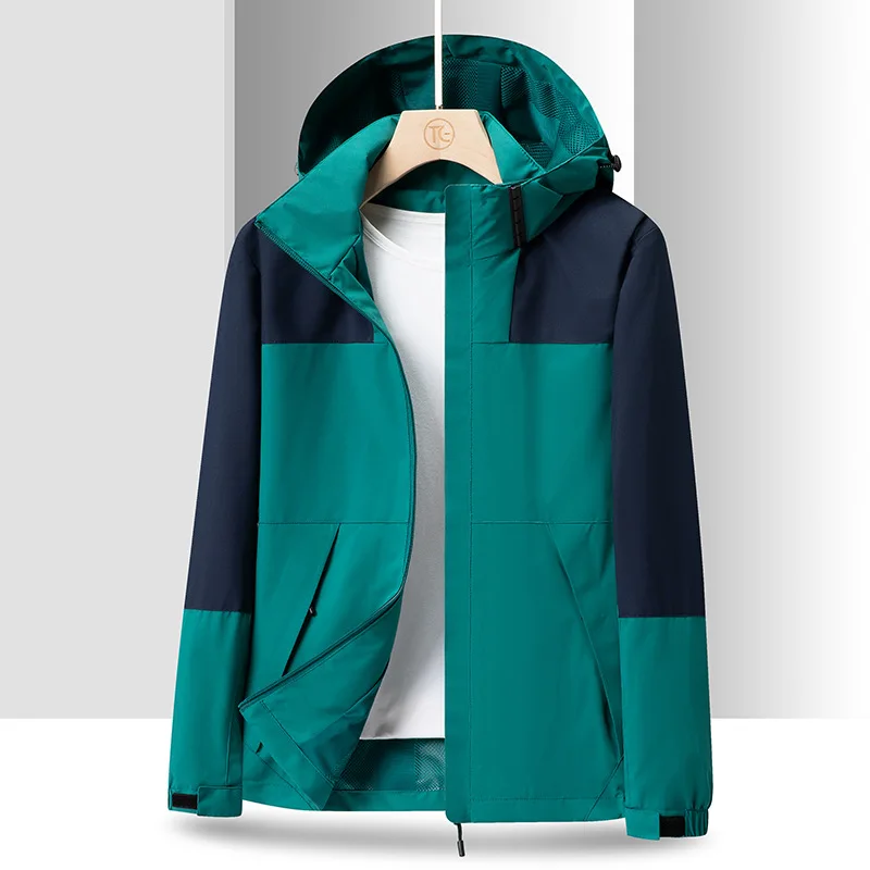 

Men Women Spring Autumn Outdoor Hiking Jacket Oversize Detachable Hooded Outerwear Coat Breathable Long Sleeve Girls Coat 6xl