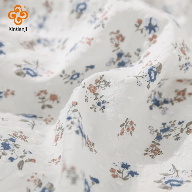 Swiss Dot Fabric Floral Polka Dot Cotton Fabric Jacquard 100 Cotton