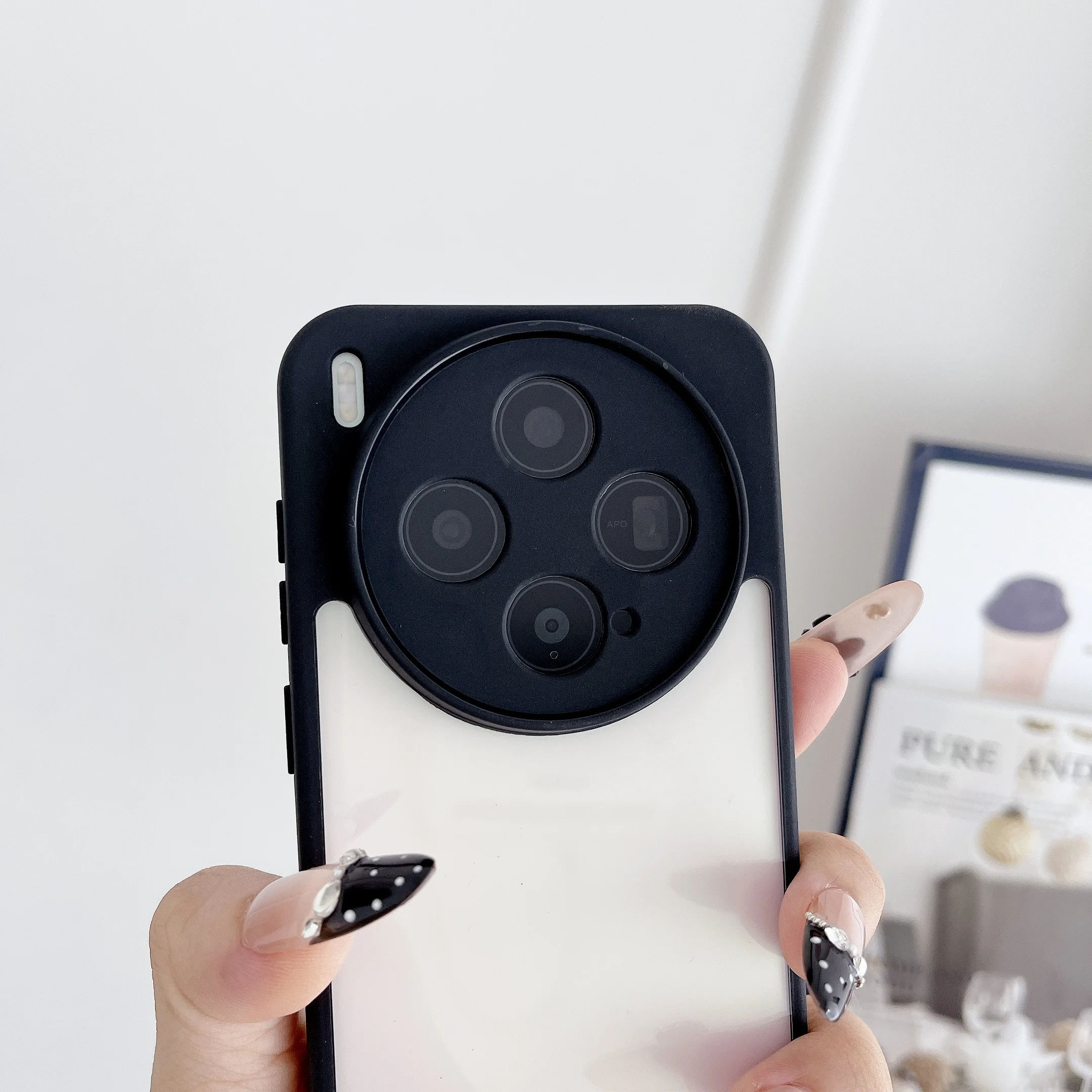 Transparent Frosted Frame Shockproof Bumper Premium Case