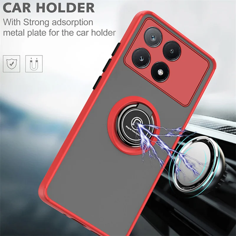 Shockproof Car Magnetic Ring Holder Stand Phone Case Cover