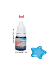 24 - Color Epoxy Resin Paint Pigment Set - Concentrated Liquid Dye for UV Resin Coloring and DIY Jewelry Art Crafting (Peacock - blue)