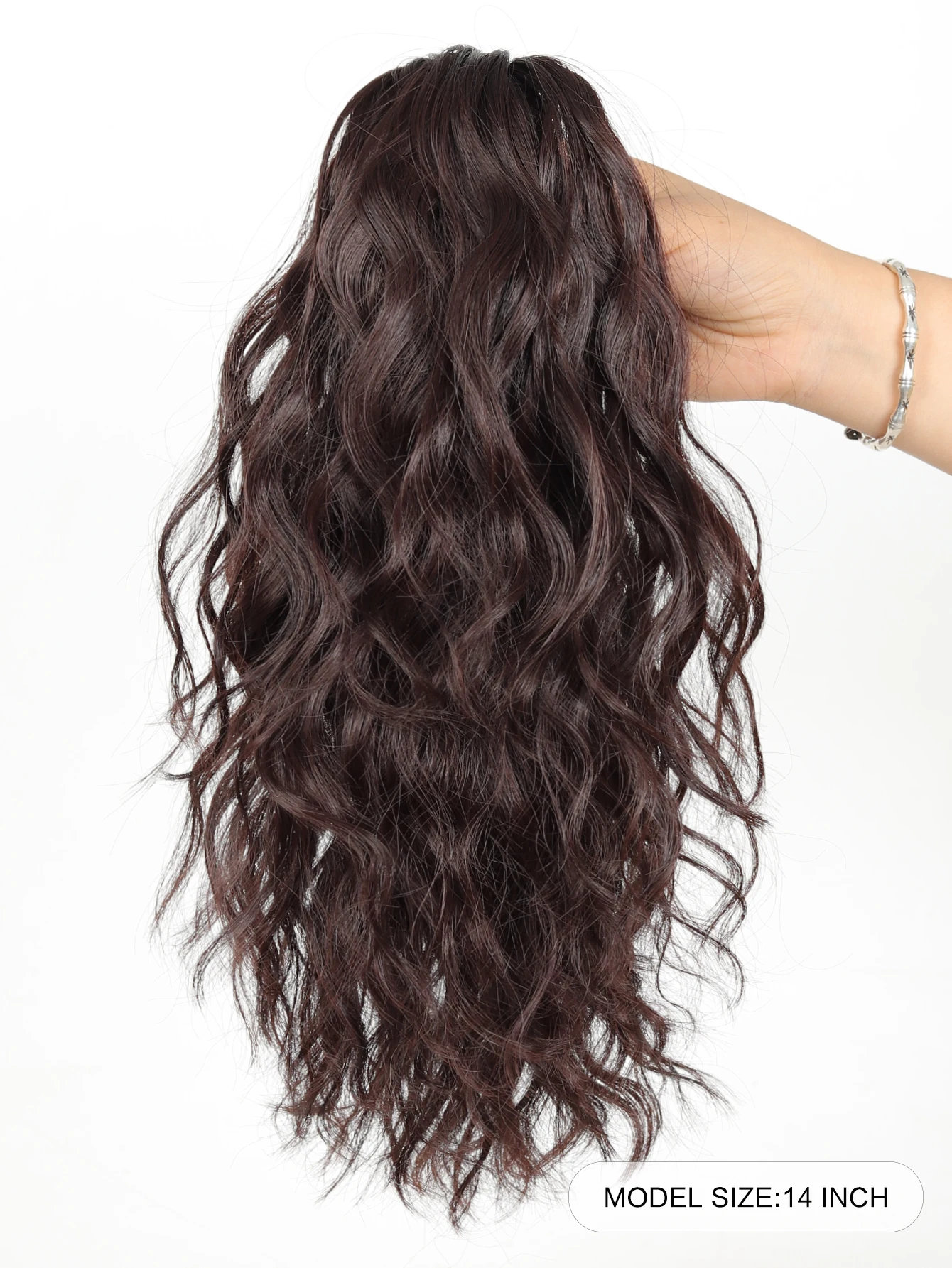 Synthetic Curly Brown Blonde Ponytail Hair Extension