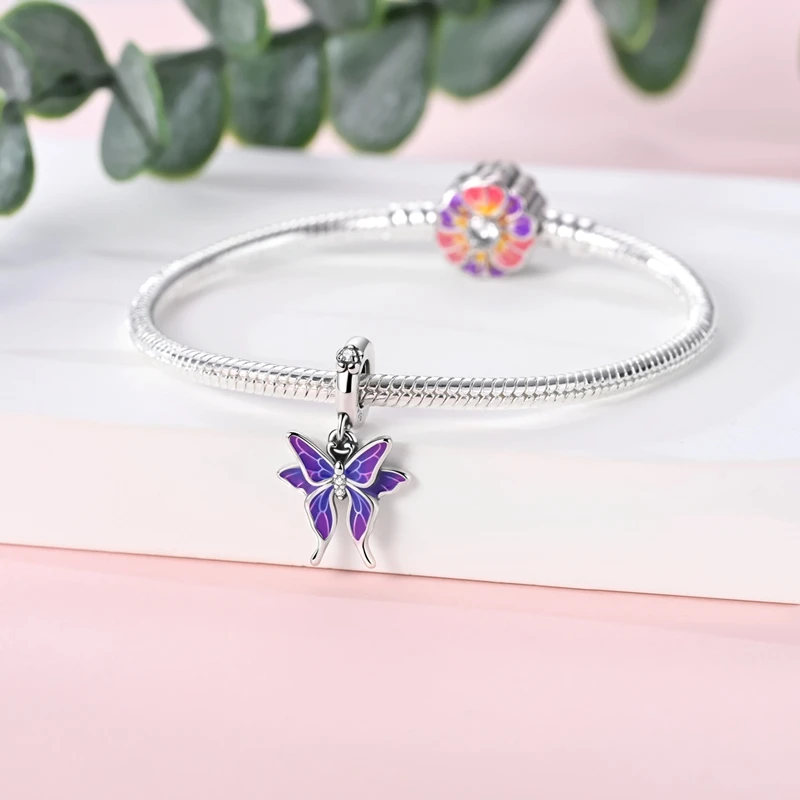 Neue 925 Sterling Silber Charms Perlen Fisch Bär Apfel Ente Anhänger Passend für Original Armband Halskette für Frauen DIY Schmuck Geschenk – Detail 19