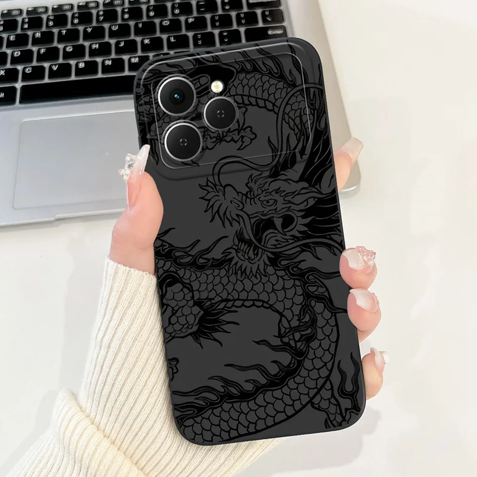 Tecno Spark 40 Cartoon Space Silicone Phone Case with Camera Protection