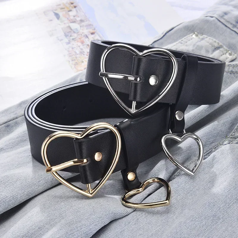 Fashion PU Leather Belt For Women Square Pin Buckle Belts High Quality Ladies Dress Jeans Strap Girls Waistband Adjustable Belts