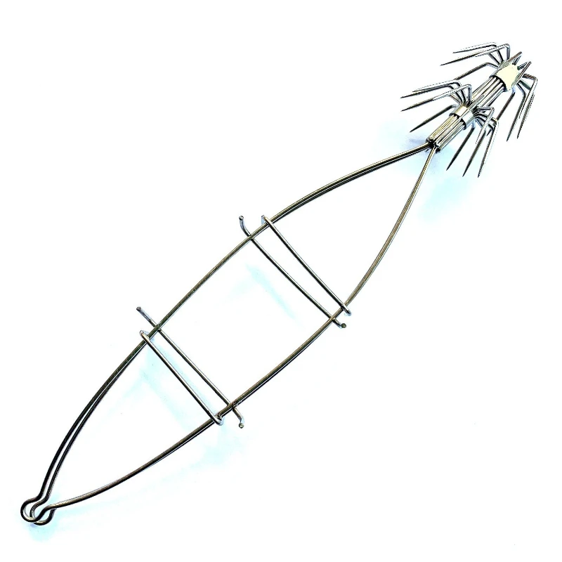 1pc Seefischerei Tintenfisch Tintenfisch Haken Edelstahl Doppels chicht Regenschirm Haken Ein schicht Regenschirm Strong Point Leucht perlen – Detail 1