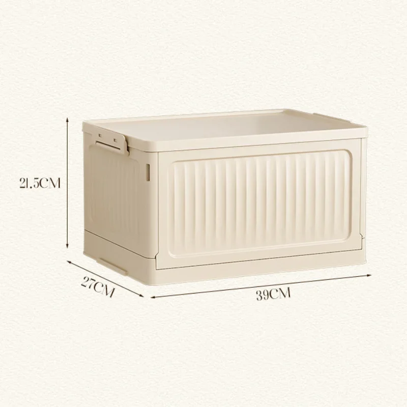 Plastik Katlanır Saklama Kutuları Kapaklı Açık Kamp İstiflenebilir Kutu Ev Katlanabilir Dolap Oyuncak Kitaplık Organizatör Sepetleri