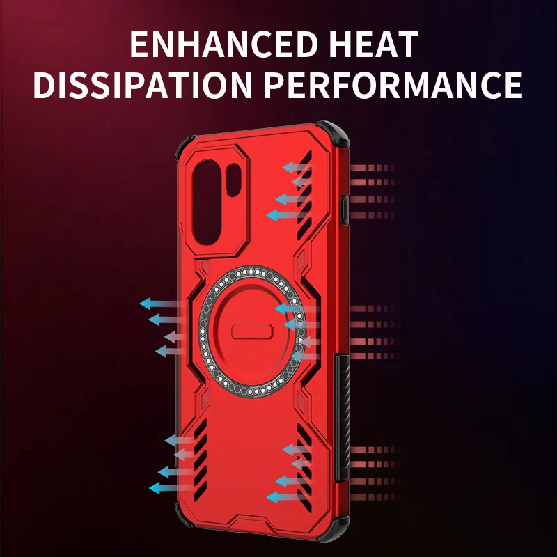 Magnetic Heat Dissipation Shockproof Non-Slip Phone Case
