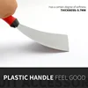 2Pcs Stainless Steel Putty Knife Wall Plastering Knife Hand Tool Plastic Handle Scraper Blade with Soft Grip 3
