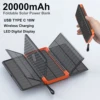 20000mAh outdoor  Solar Power Bank with 3 Solar Panel Qi Wireless Powerbank for iPhone 16 15 14 13 12 11 Huawei Xiaomi Poverbank 1