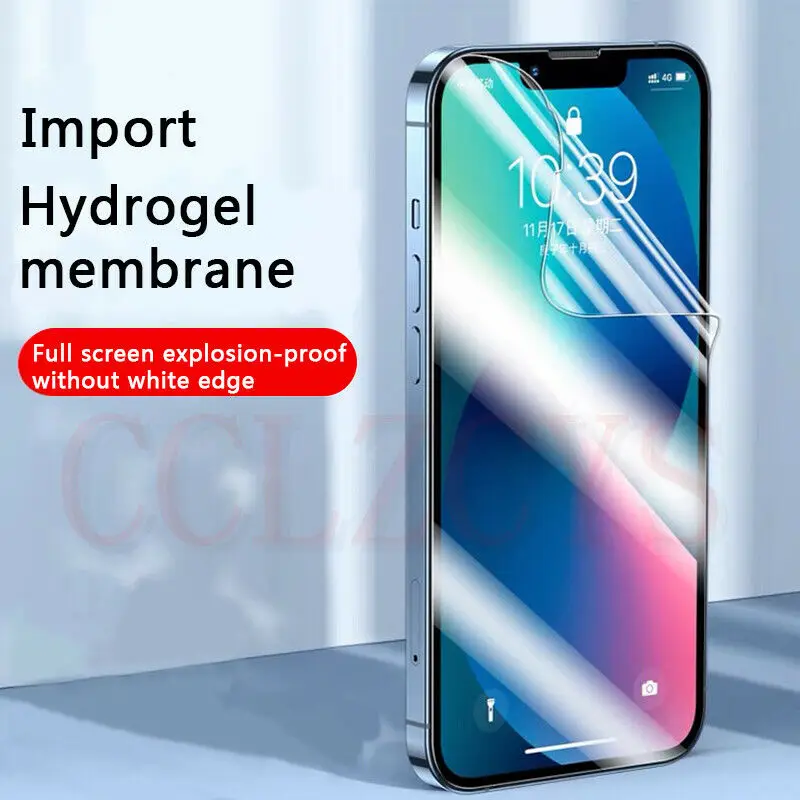 

Anti Blue Light Full cover hydrogel film for iphone 14 11 12 13 pro max mini X XS XR 8 7 SE 6s protective phone screen protector