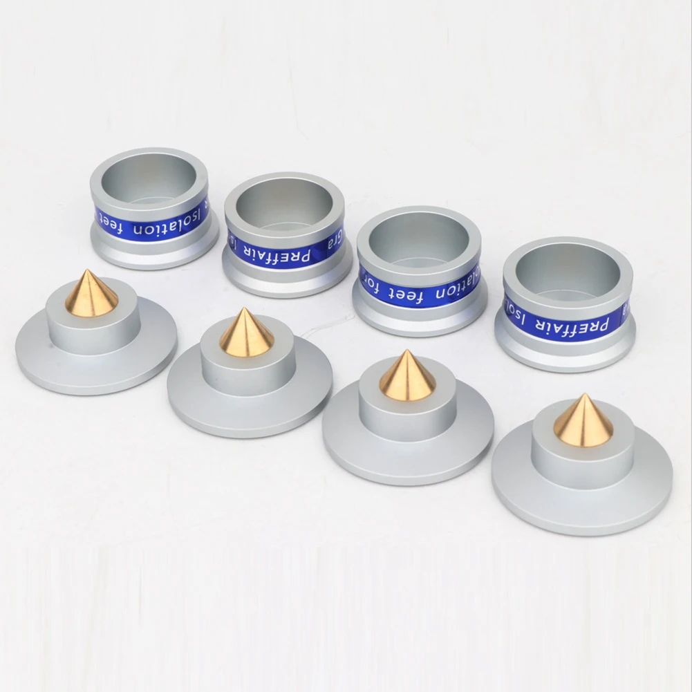 

4 шт. усилитель динамика, ударные шипы, изолирующие ножки, подставка для проигрывателя, усилитель для проигрывателя CD, ЦАП, записывающее устройство (черный)