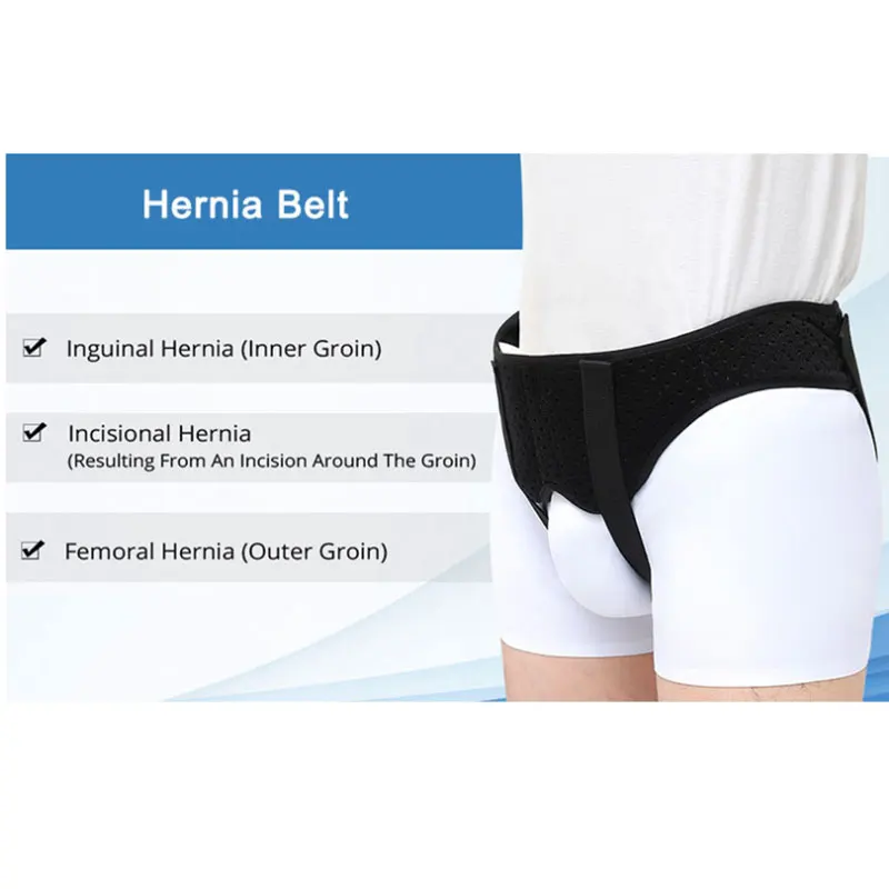 Men Hernia Support Belt Sports Inguinal Groin Hernia Pain Relief Truss Brace Air Band Adjustable Support for Training