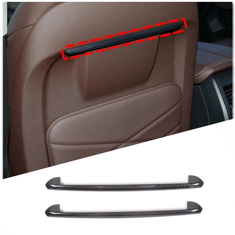 

For BMW X5 G05 2023 ABS Silver Car Front Row Seat Back Decoration Strips cover Trim Sticker Car Accessories