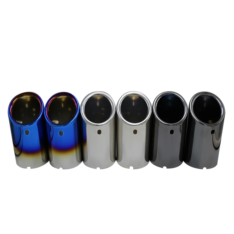 2Pcs 70mm Car Exhaust Muffler Tip Cover For BMW F30 2013-E92 E90 3 Series GT 325i 328i Stainless Steel Accessories exhaust muffler tip