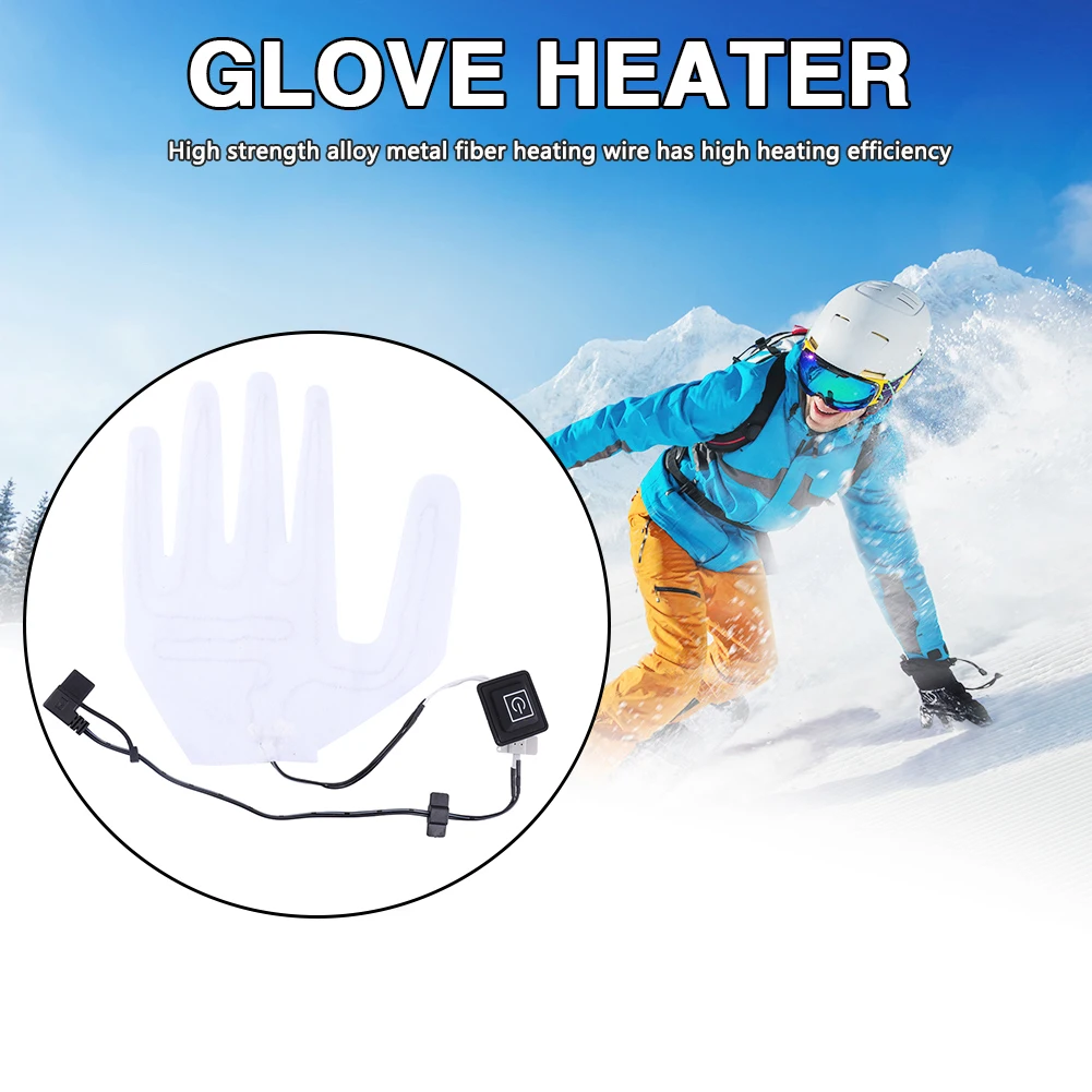 Winter Warm White Composite Fiber Heated Gloves Pad for Ski Hiking