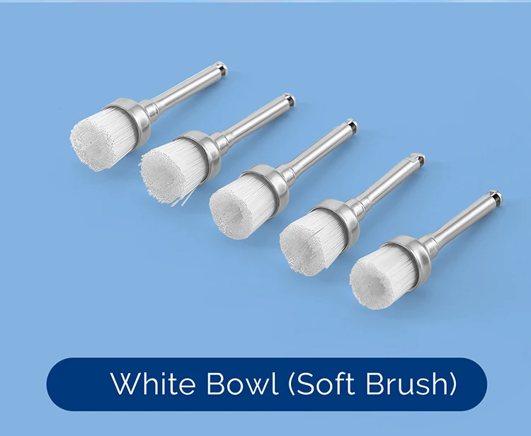 100 teile/schachtel Azdent Dental Polieren Pinsel Labor Nylon Latch Flache Schüssel Form Weiche Harte Polierer Einweg Zahnpflege Pinsel Kopf – Detail 6