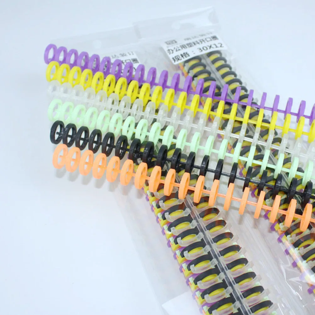 5Pcs 12Mm 블랙 30홀 북 바인딩 힌지 스트립 헤비 듀티 루스 리프 노트북 DIY 오거나이저 수리 키트 바인더용