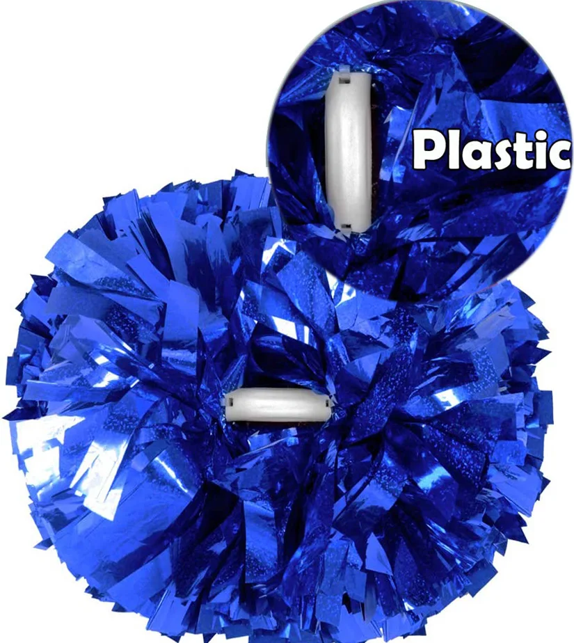 Factory Cheerleading Pom Poms Metallic Cheer Girls Kids Adult Dance Training Middle Baton Handle for Team Sport Spirit