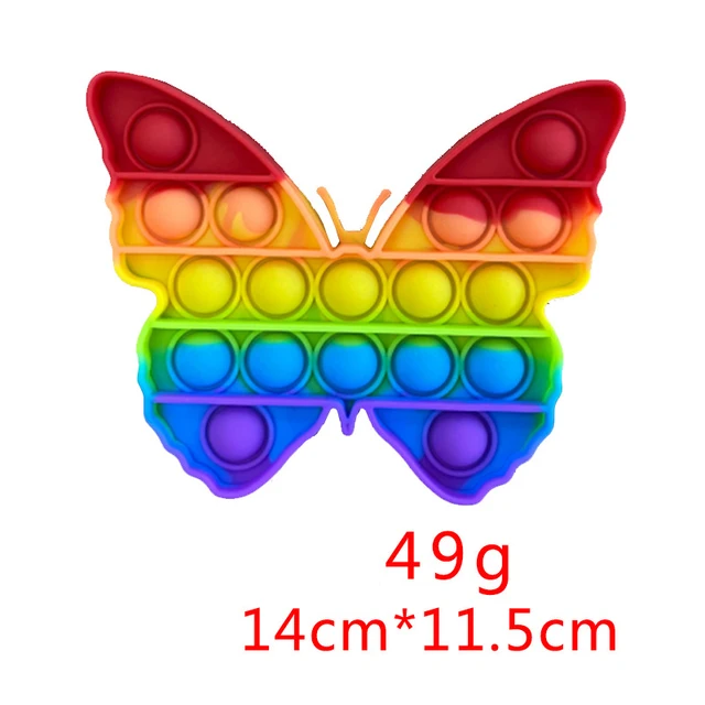 Pop Fidget Reliver Stress Toys Rainbow Push Bubble Antistress Squeeze Adult Children Sensory Toy To Relieve Autism Kids Games 3