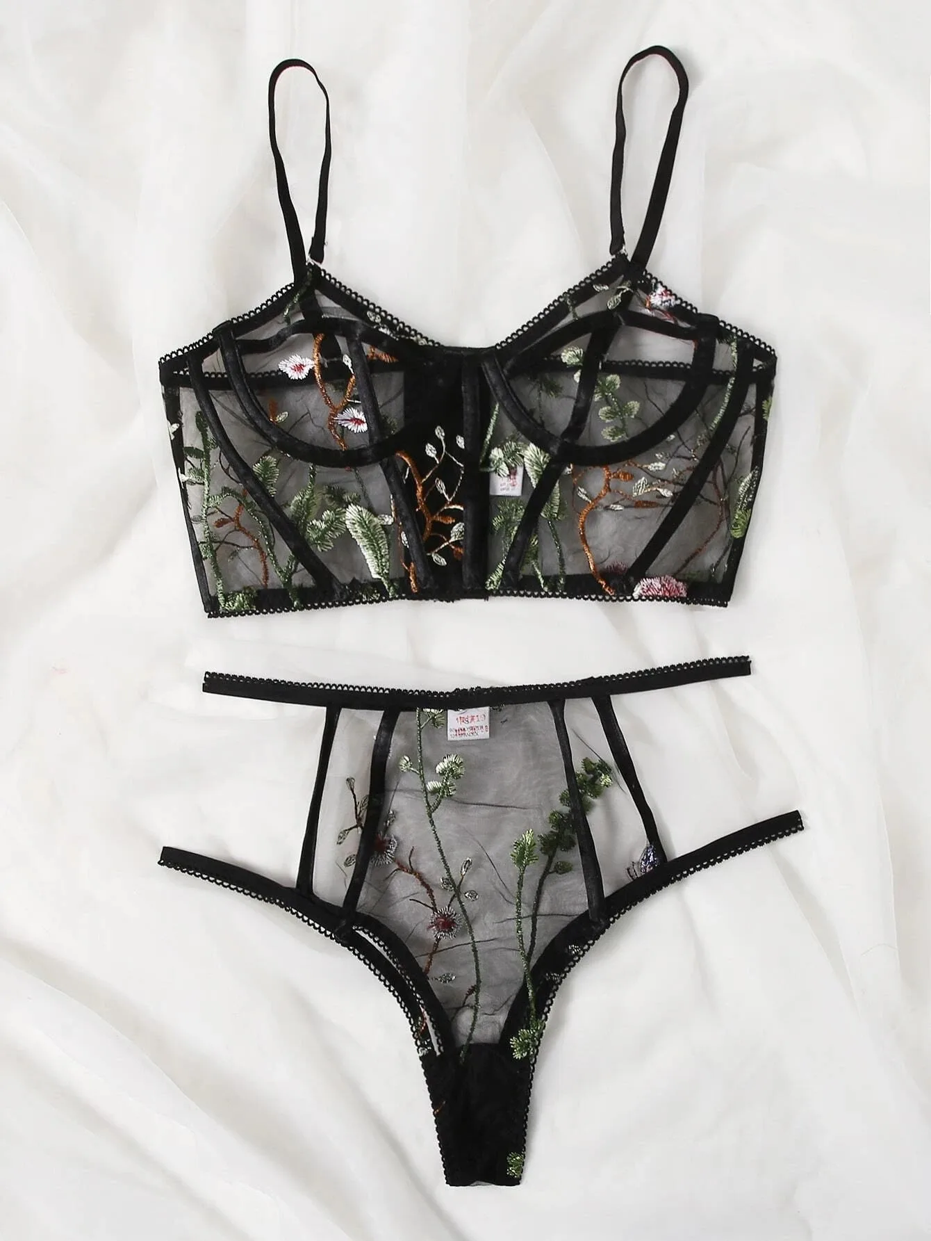 Sexy Lingerie Flower Embroidery Lingerie For Women Sexy Naughty Plus Size G-string Thong Underwear Sleepwear lenceria_voghion.com