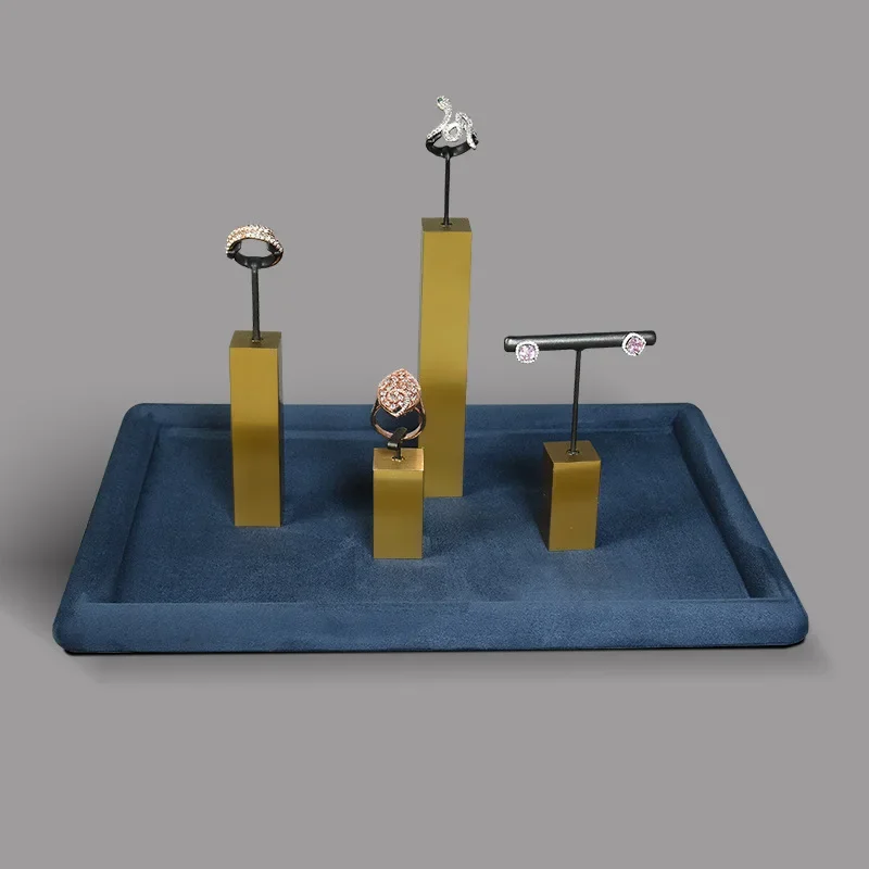 Jewelry Display Tray Cashmere Leather Rounded Corner