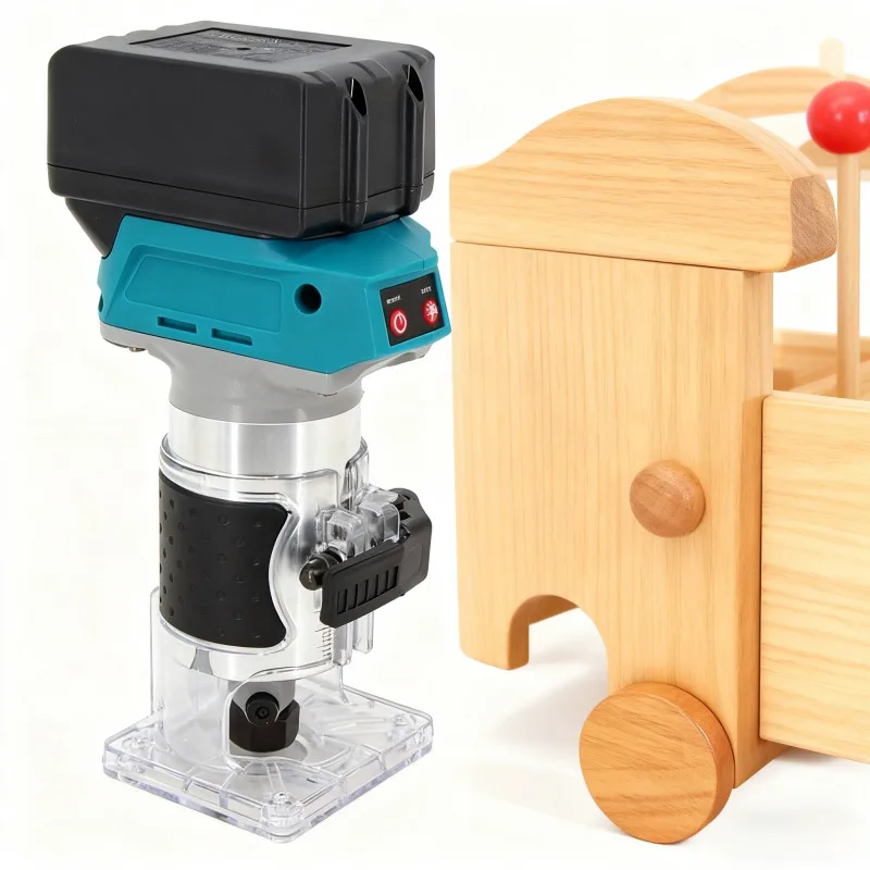 브러시리스 전동 목재 트리머 라우터 DIY 및 전문가용 목공 엣지 트리머 도구, 마키타 18V 배터리 호환