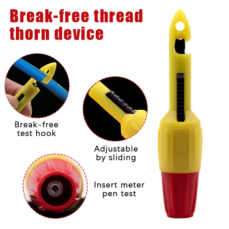 자동차 수리 DIY 액세서리 절연 와이어 피어싱 펑크 프로브 테스트 후크 클립, 2mm, 4mm 소켓 포함, 1 개, 2 개