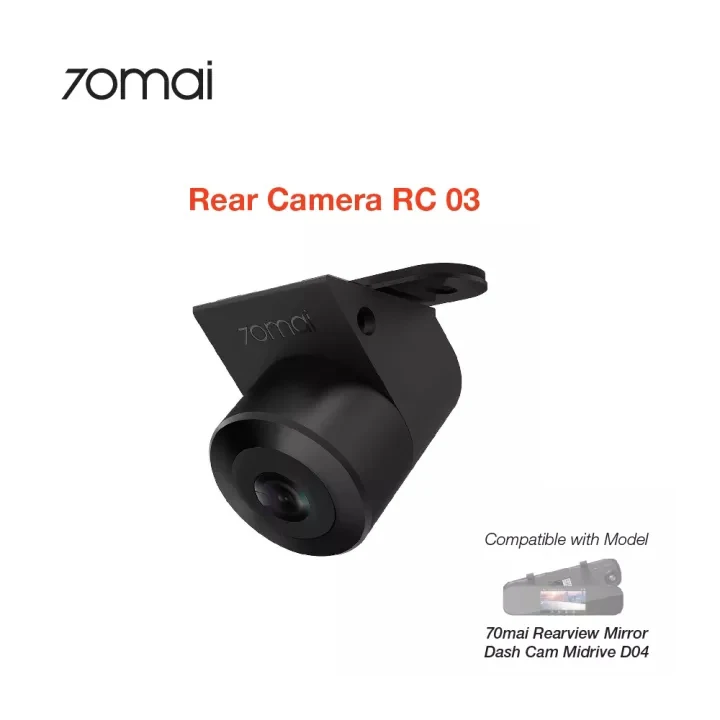 rear view mirror dash cam 70mai Car Reverse Rear Camera RC03/RC06/RC09 | Double Recording | 138° Wide Angle | 720P HD Night Ver | IPX7 Waterproof backup camera mirror