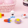 4Pcs/Set Cartoon Space Astronauts Aliens Flying Saucers Eraser Creative Card Pencil Erasers Cute Rubber Kids School Stationery 5
