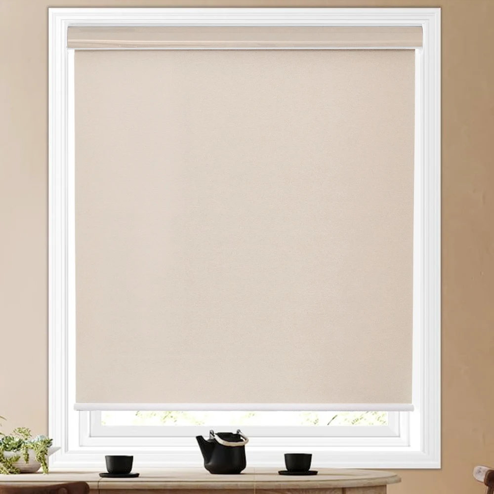 

Customizable High-end Full Sun Shading Electric Roller Blinds Blackout Remote Wifi Smart Electric Window Motorized Shades