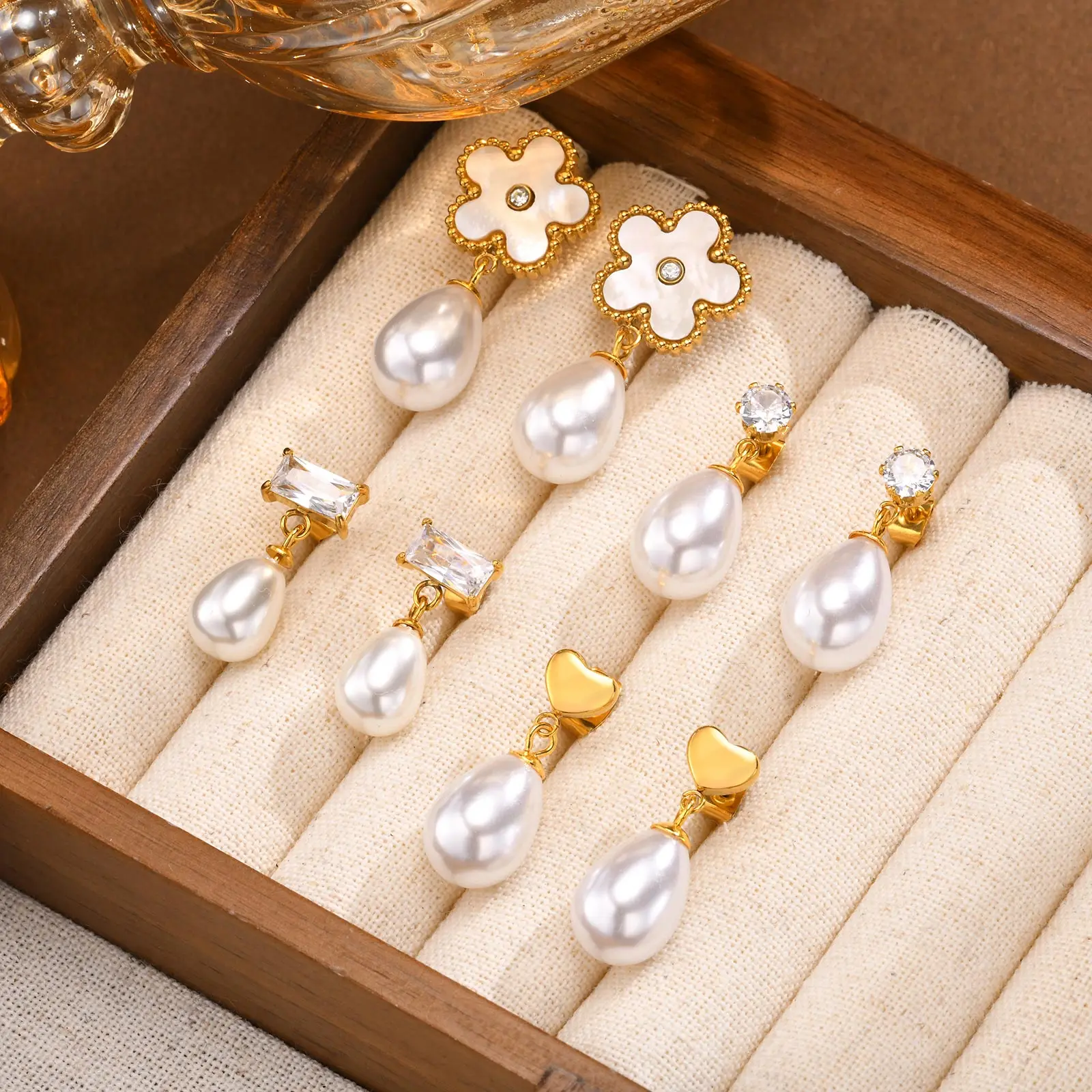 Orecchini Pendenti Con Perle D'Acqua Dolce In Argento 925 – Gioielli Ipoallergenici Fatti A Mano Per Donna (17x8 Mm) - 3