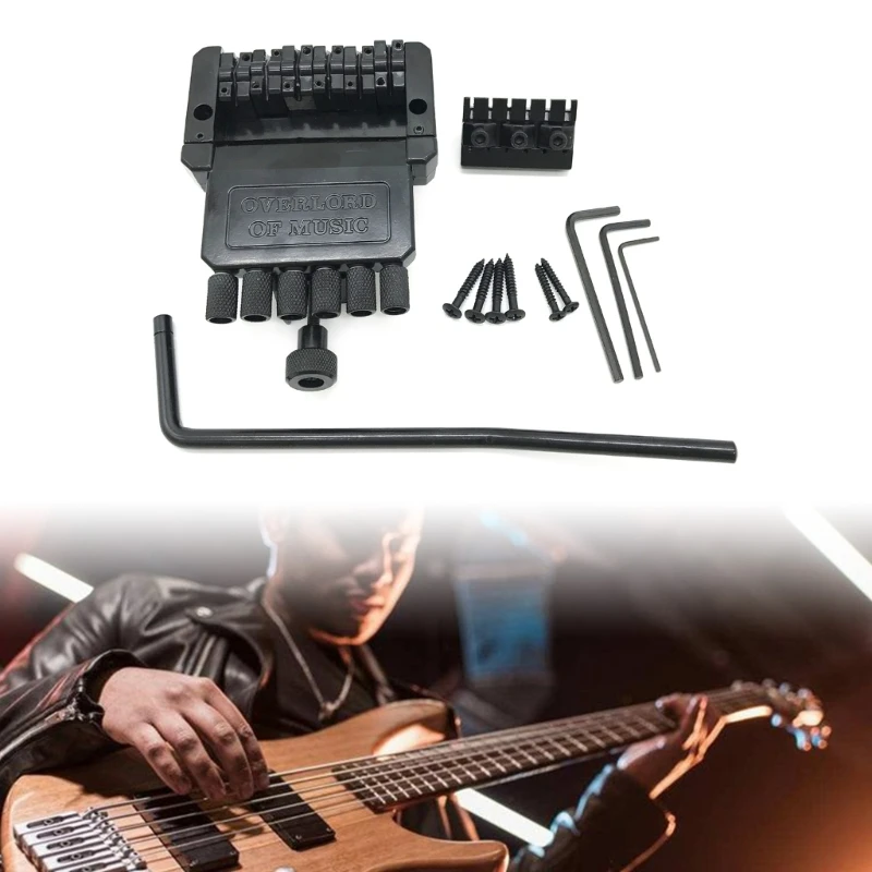 

6String Electric Guitar Bridge Replacement Headless Roller Saddle Tremolo Bridge Drop Shipping