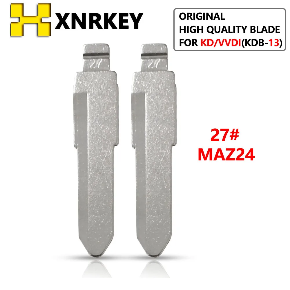 XNRKEY KDB-13 Uncut flip Metal key blade 27# MAZ24 for Mazda suzuki for KD keydiy xhorse VVDI remotes universal