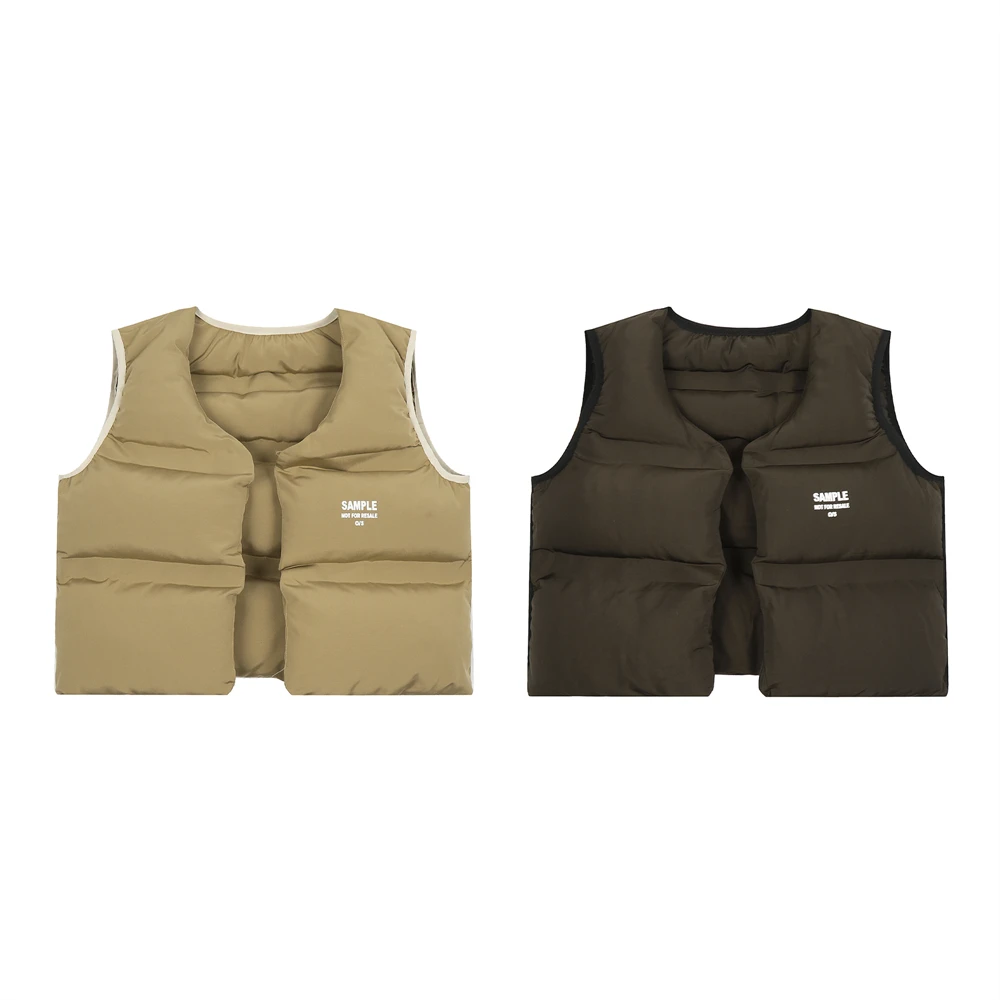 Kanye666 Y2K DONDA Kanye West Streetwear Fashion Casual Velvet Loose Oversized Cotton Clothing Tops Down Jacket Vest For Men