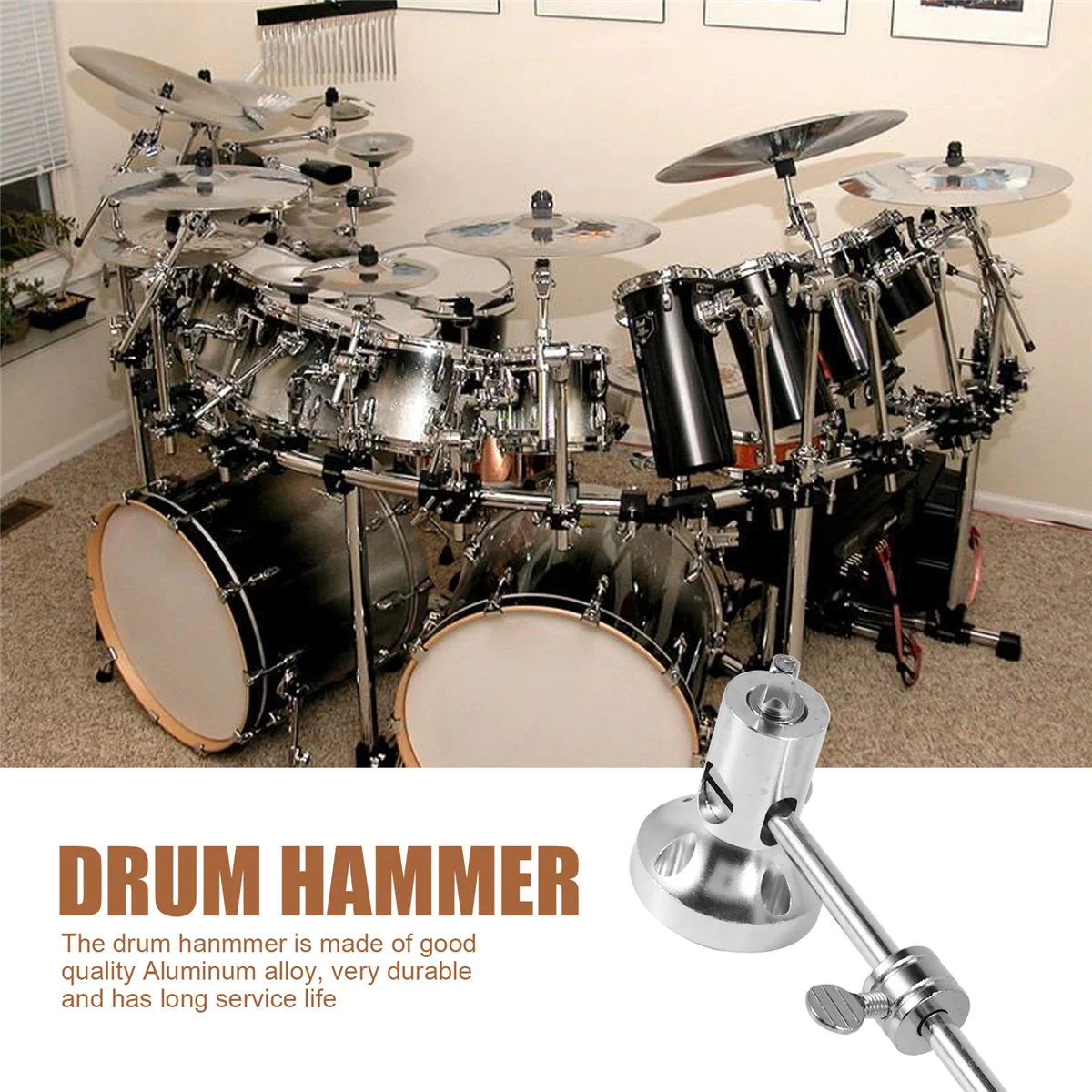 Bass Drum Pedal Beater Aluminum Alloy Adjustable Hammer Head Percussion Instrument Accessories bass drum pedal beater
