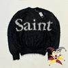 Mohair SAINT Sweater Men Women 1:1 Top Quality CREW NECK Knit Sweatshirts 1