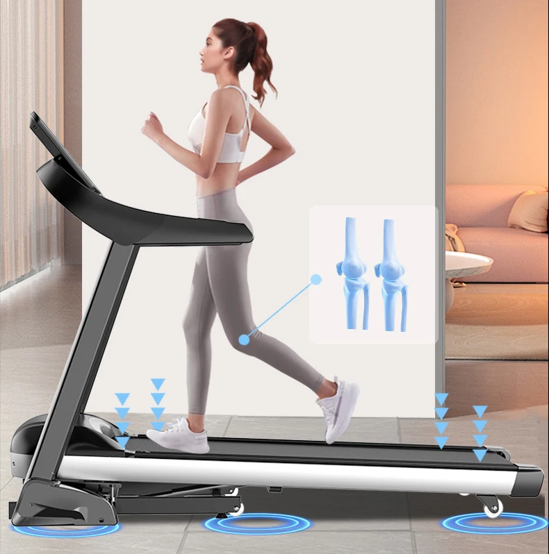 DAPOW Factory Folding Motorized Treadmill Electric Auto Incline Running Treadmill Machine for Home