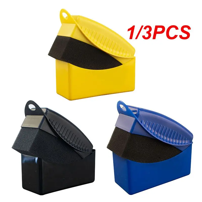 

1/3PCS Car Wheel Polishing Waxing Sponge Brush With Cover ABS Washing Cleaning Tire Contour Dressing Applicator Pads Detail