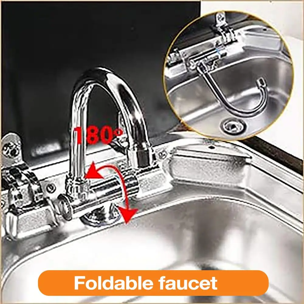 Foldable Swivel RV Faucet Humanized Water Tap Faucet for Bar Caravans