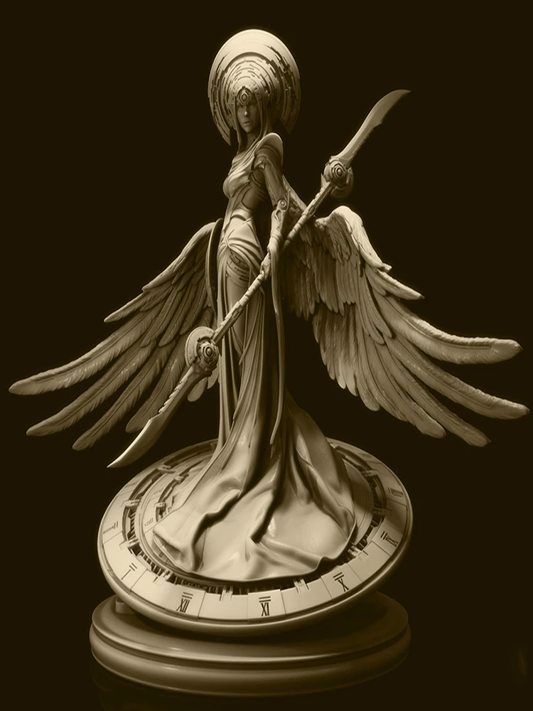 Unmontierte 1/24 Knights Ancient Guardian Of Time Miniaturmodellbausätze aus Kunstharz, unbemalt