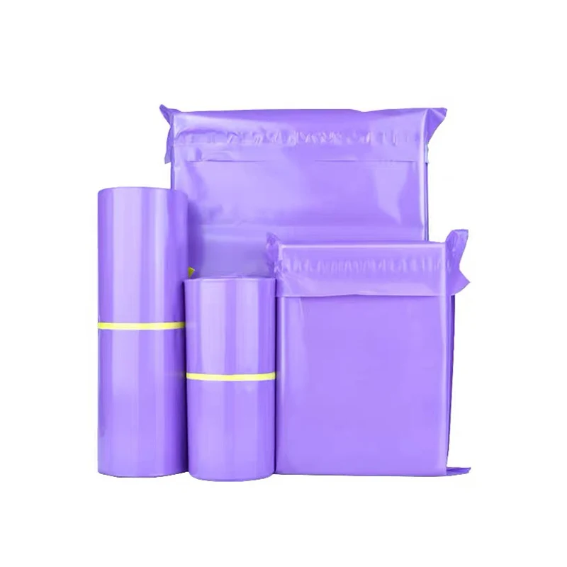 50Pcs Purple Thickening Courier Bag Express Envelope Storage Bags Delivery Mailing Bags Self Seal Plastic Packaging Pouch