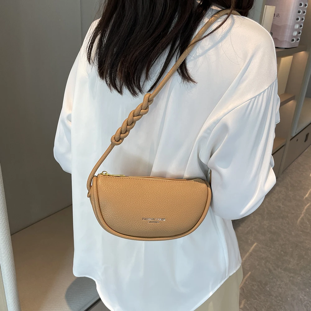 Small Shoulder Bag for Women, Mini Clutch Purse Tote Handbag Zipper Closure Crossbody Hobo Bag Y2K