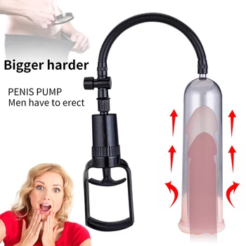 Male Manual Penis Vacuum Pump Amplifiers Enlarger Peniss Increases Thicken And Grows Masturbator Men Sexulaes Toy Adult Supplies 2