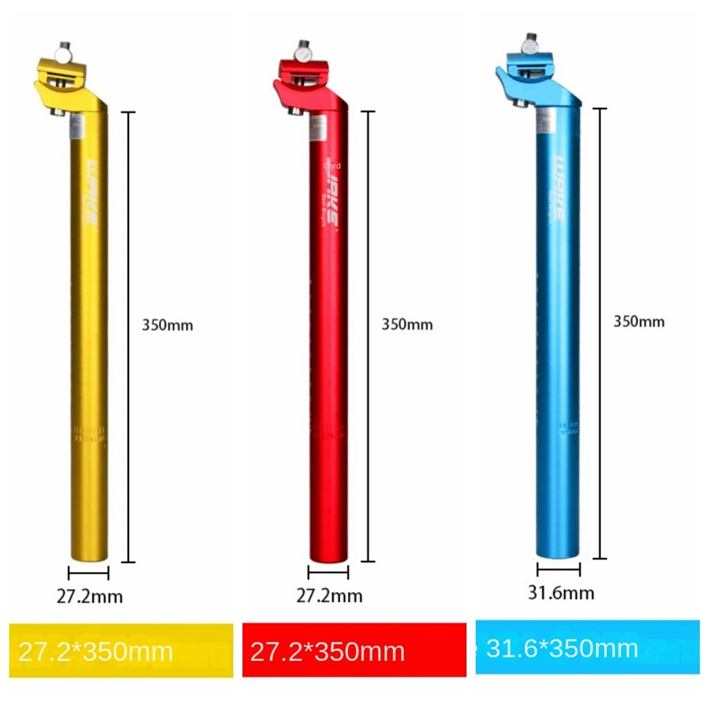 Adjustable Bicycle Seat Post Aluminum 25.4/-31.6mm Bicycle Seat Tube Sandblasted Superlight Bike Seatpost Men