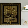 Rock-Gun Roses Bathroom Curtains for the Home Shower Shower Curtain Waterproof Folding Partition Accessories Bath Bedrooms Set 2