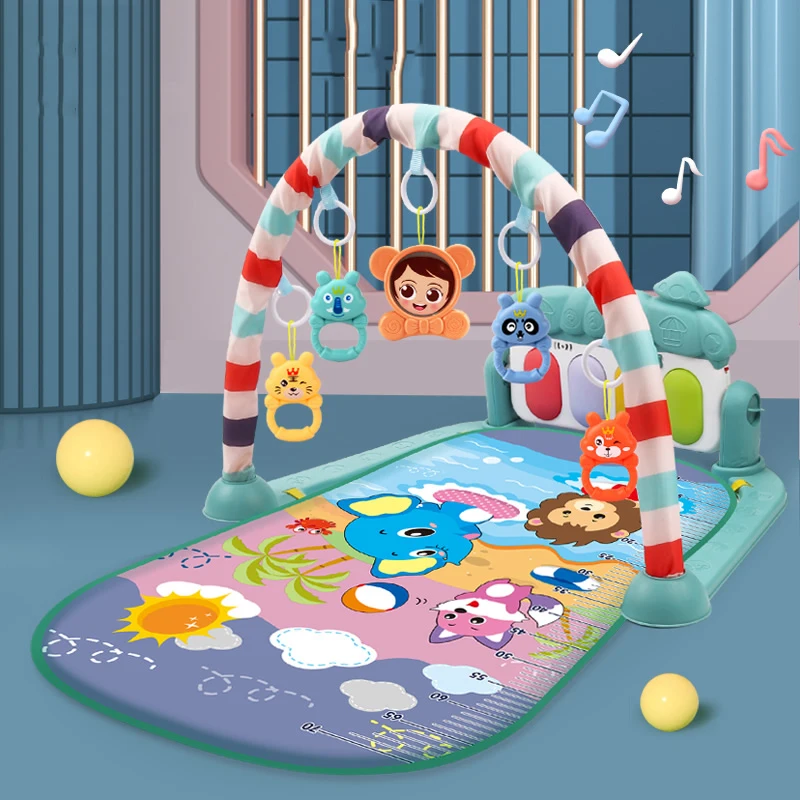 Baby Music Rack tappetino da gioco tappetino da gioco tastiera per pianoforte Puzzle tappeto palestra tappeto per attività strisciante giocattolo
