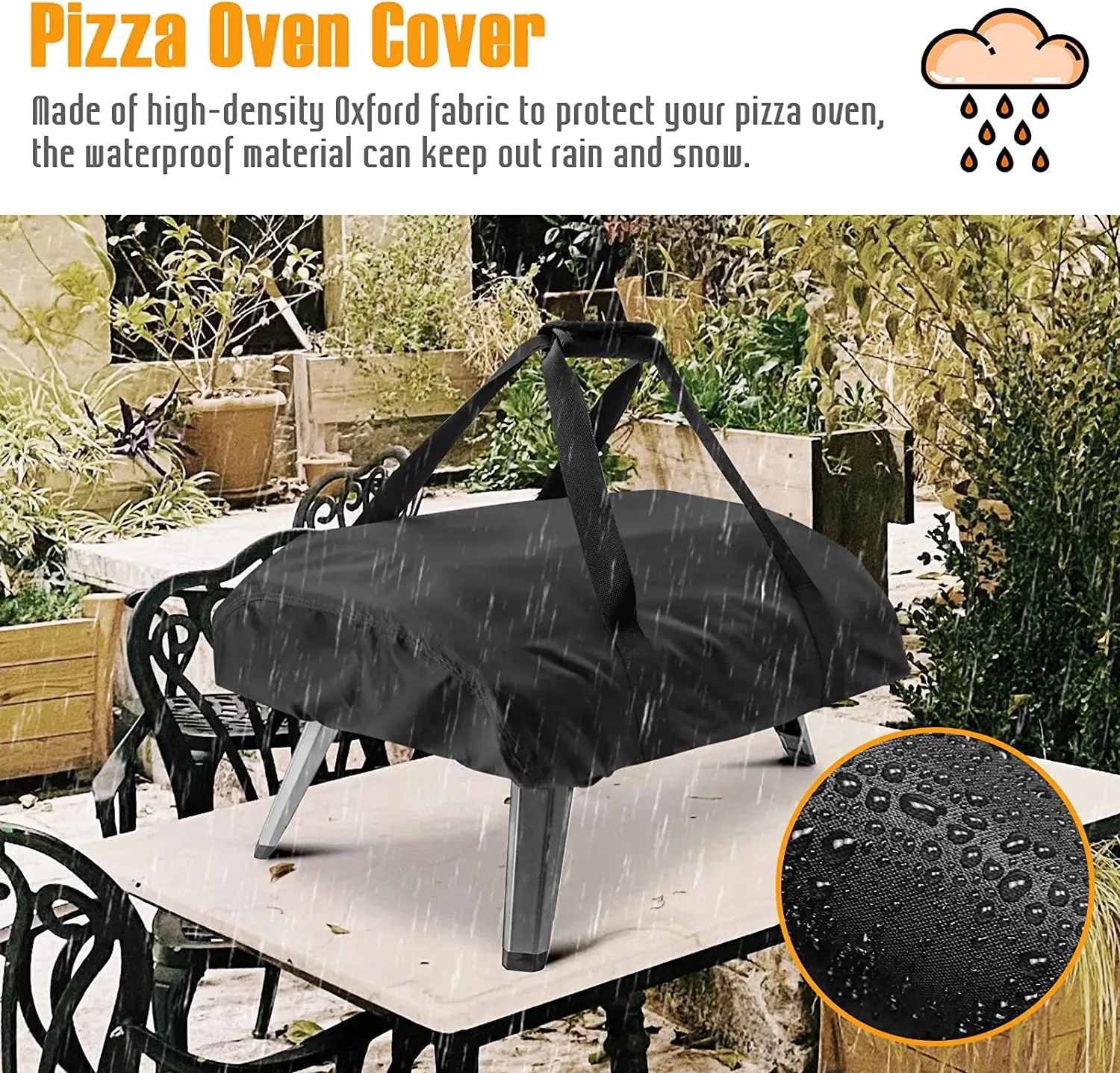 Pizza Oven Cover Ooni Koda 12inch and 16 inch Pizza Oven Cover Waterproof Dustproof Oven Cover Outdoor Pizza Accessories Oxford Fabric