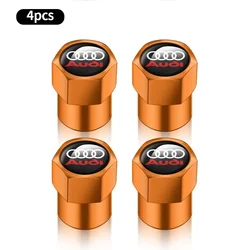 Premium Car Valve Stem Caps with Emblem - Set of 4 (Gold)